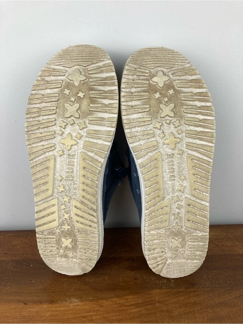 Hey Dude Wally Stretch Blue Loafers Slip On Shoes Speckled Sole Men’s Size 9.